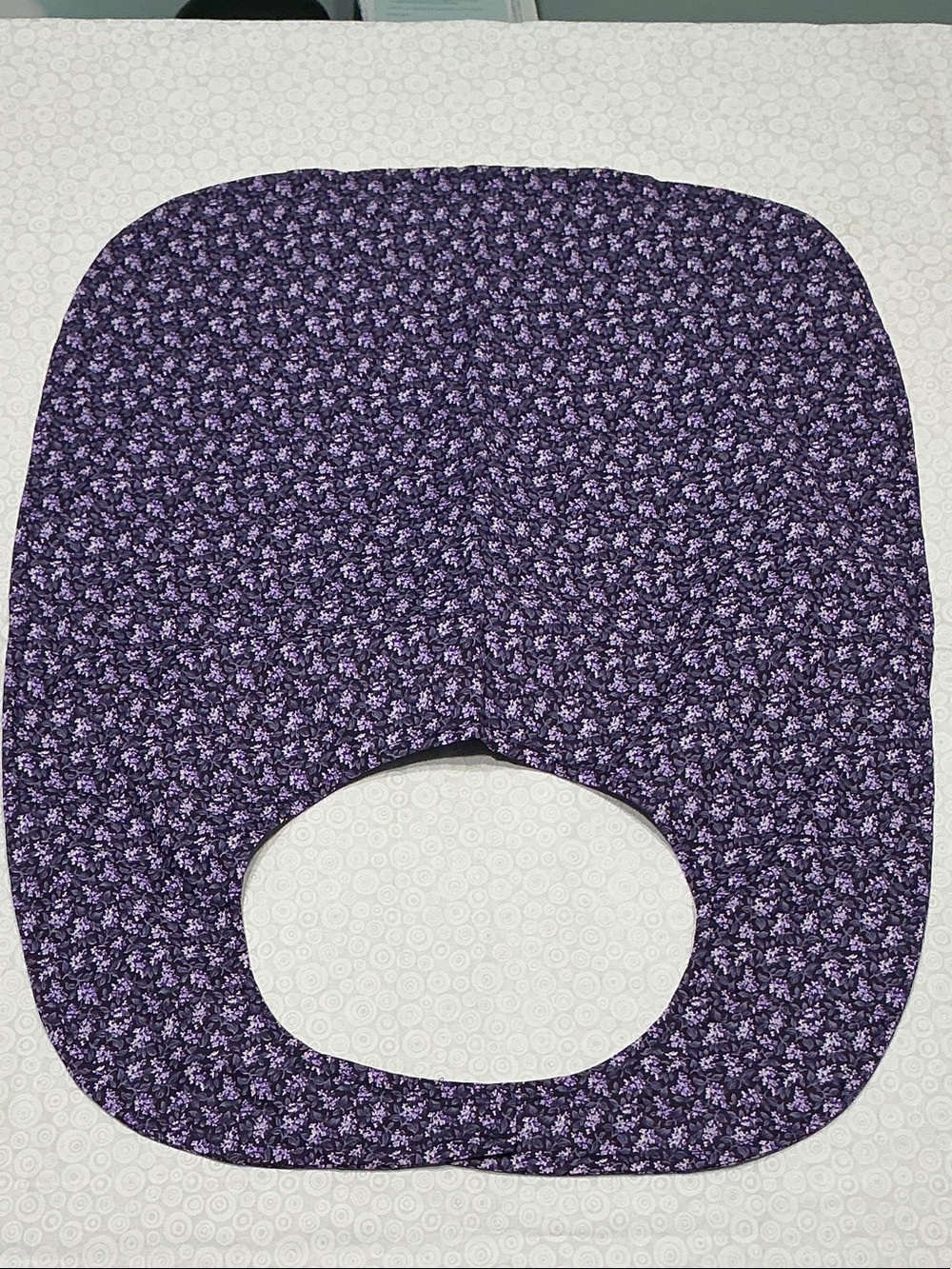 Purple Floral Adult Clothing Protector - Picture 2 of 3
